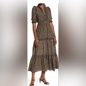 Floral Midi prairie dress Max Studio